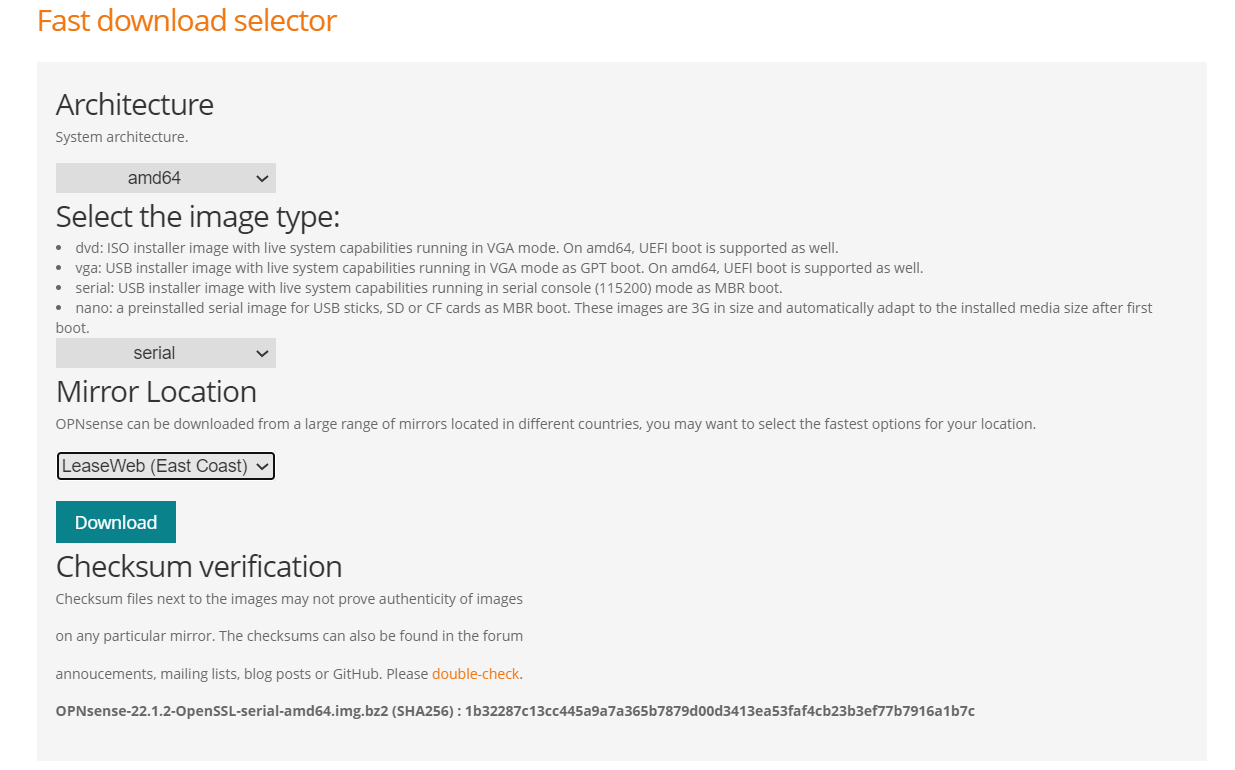 OPNSense Download