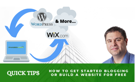 How To get started blogging or build a website for free