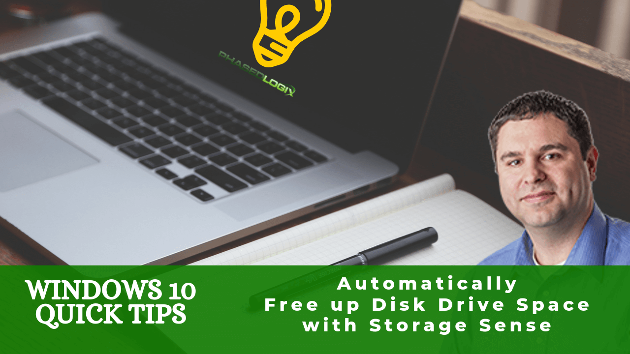 Windows 10 QuickTip #2 Free Up Disk Drive Space by enabling Storage Sense